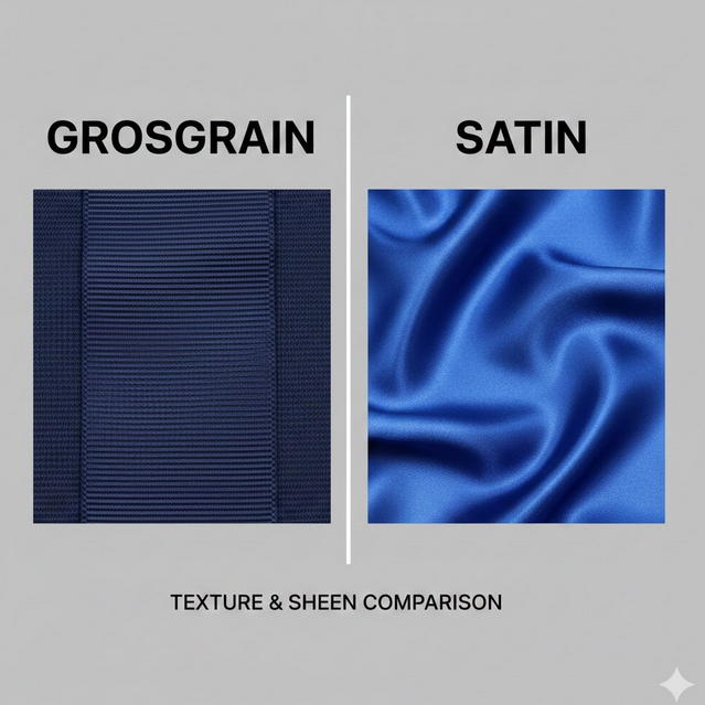 Grosgrain vs Satin Grosgrain vs Satin